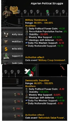 Balance of Power warning event