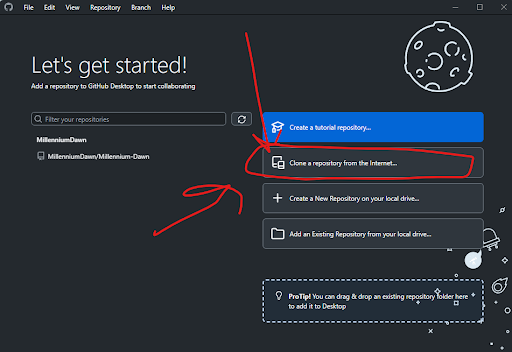 Copy the HTTPS clone URL