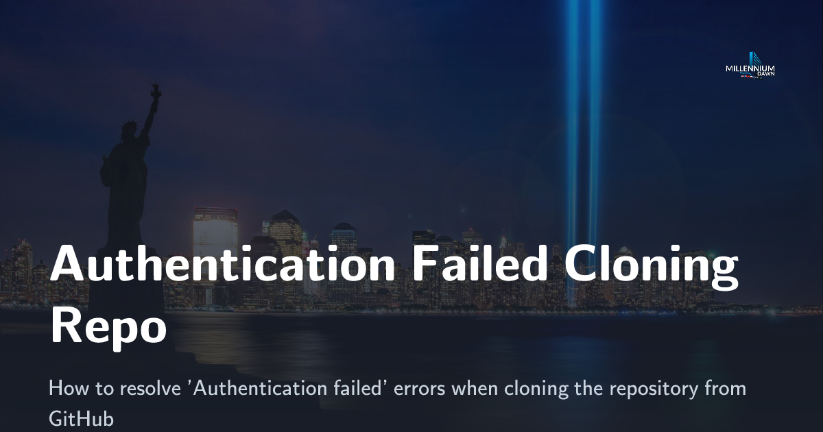 Authentication Failed Cloning Repo - Millennium Dawn: A Modern Day Mod