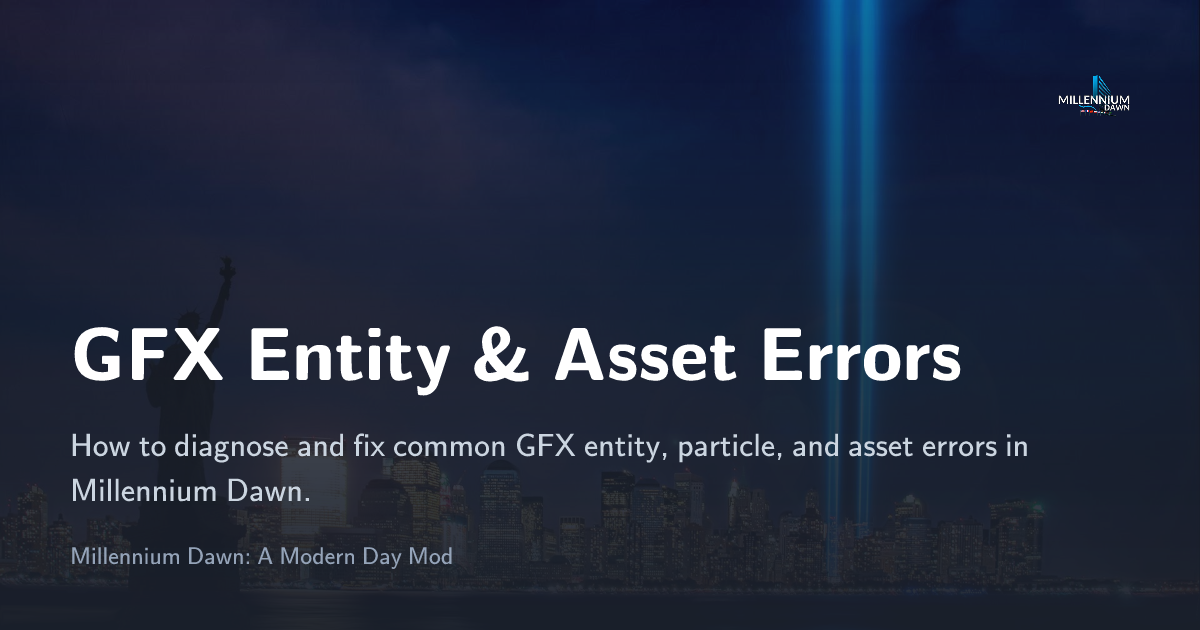 GFX Entity & Asset Errors - Millennium Dawn: A Modern Day Mod